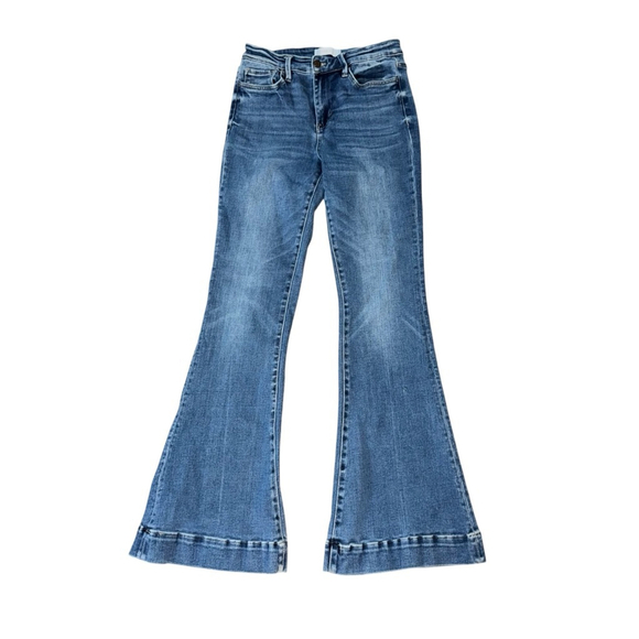 Vervet Harper Trouser Flare Jeans Size 28 High rise stretch - Picture 2 of 9